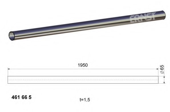 ERNST 461665 Exhaust Pipe, universal